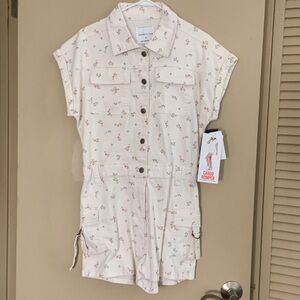 Celebrity Pink Floral Jacket with Button Detail